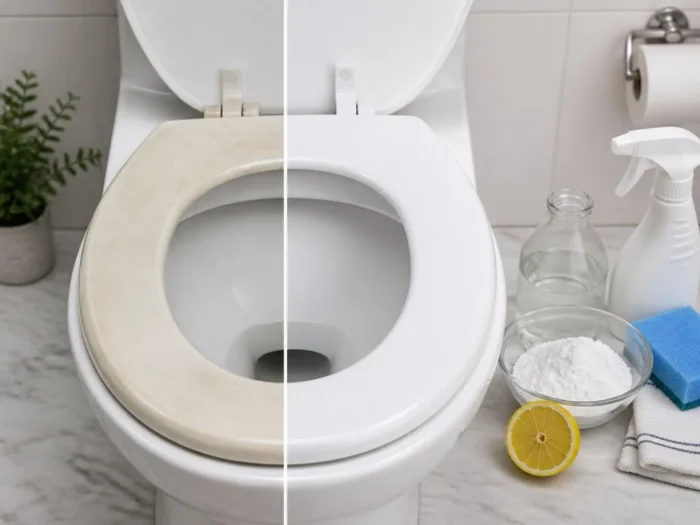 Jak obnovit zářivou čistotu zašlého záchodového prkénka