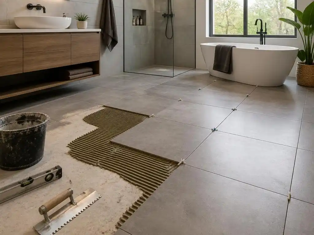 Moderní renovace koupelnové dlažby pro maximální odolnost