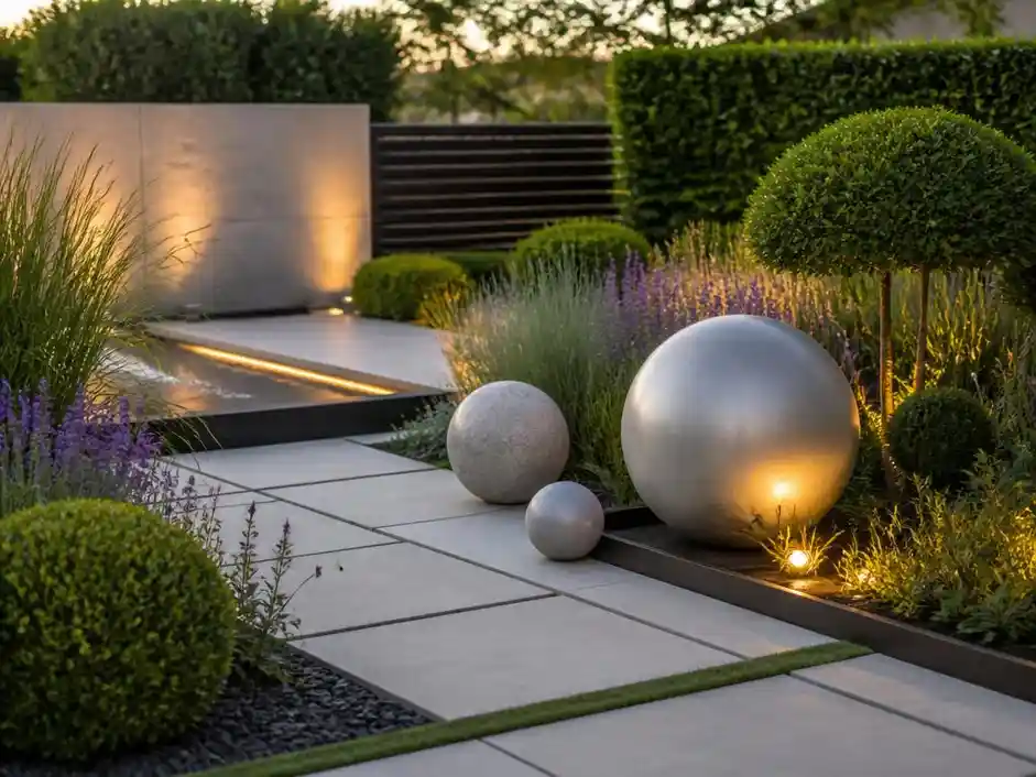 Moderní zahradní design s využitím geometrických prvků